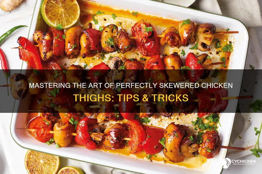 how to skewer chicken thighs