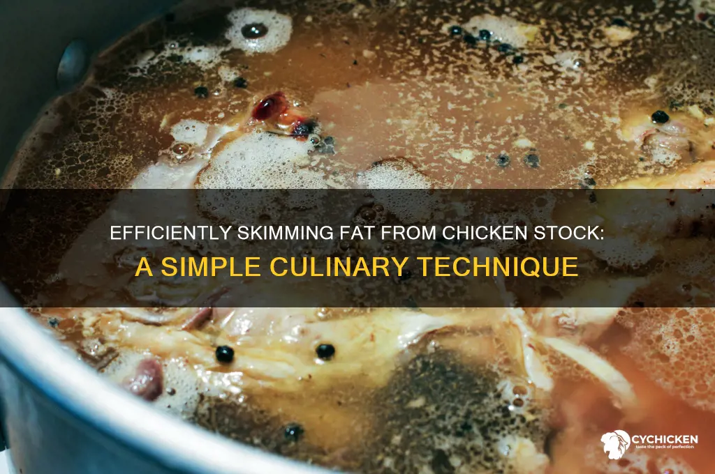 how to skim fat from chicken stock