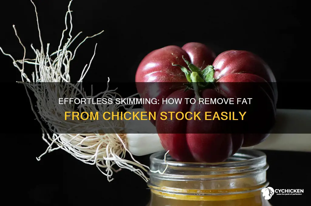 how to skim fat off chicken stock