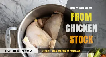 Efficiently Skimming Fat from Chicken Stock: A Simple Culinary Technique