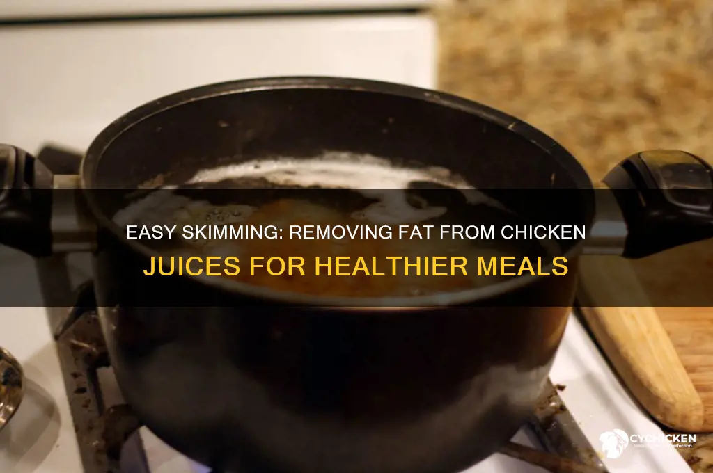 how to skim off fat of chicken juices