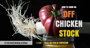 Efficiently Skimming Oil from Chicken Stock: A Simple Culinary Technique