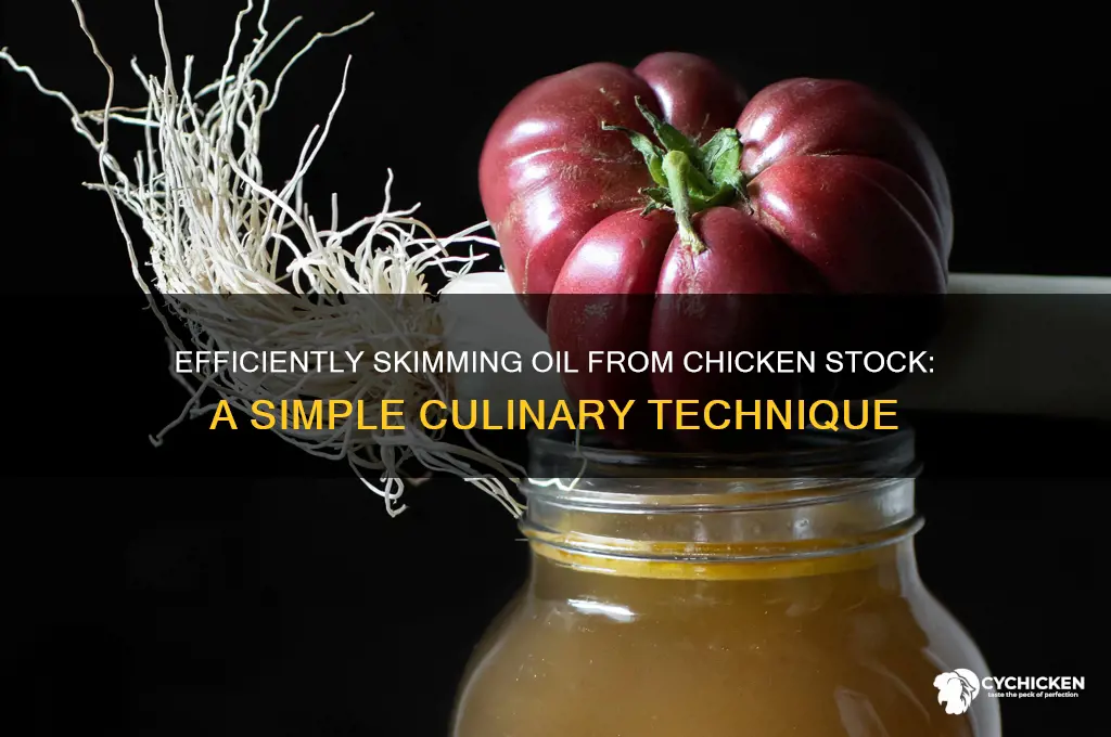 how to skim oil off chicken stock