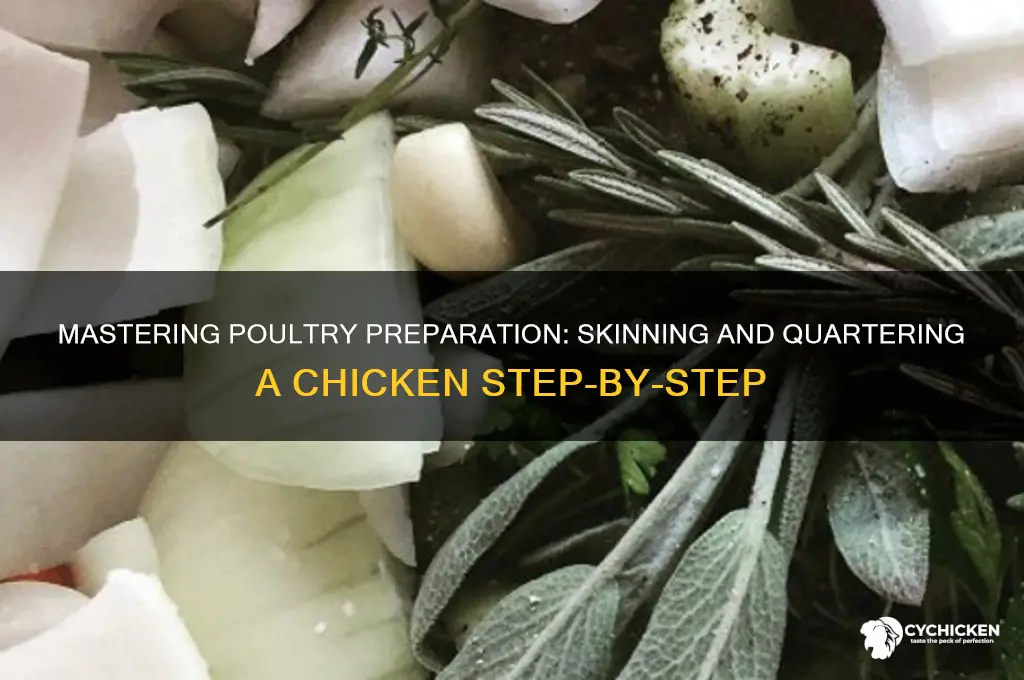 how to skin and quarter a chicken