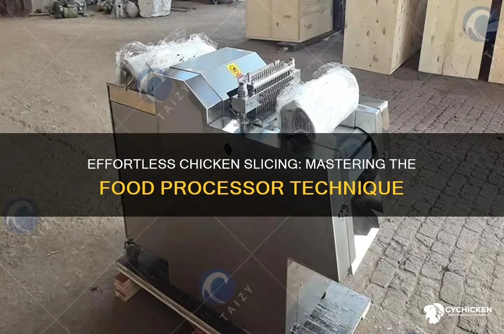 how to slice chicken in food processor