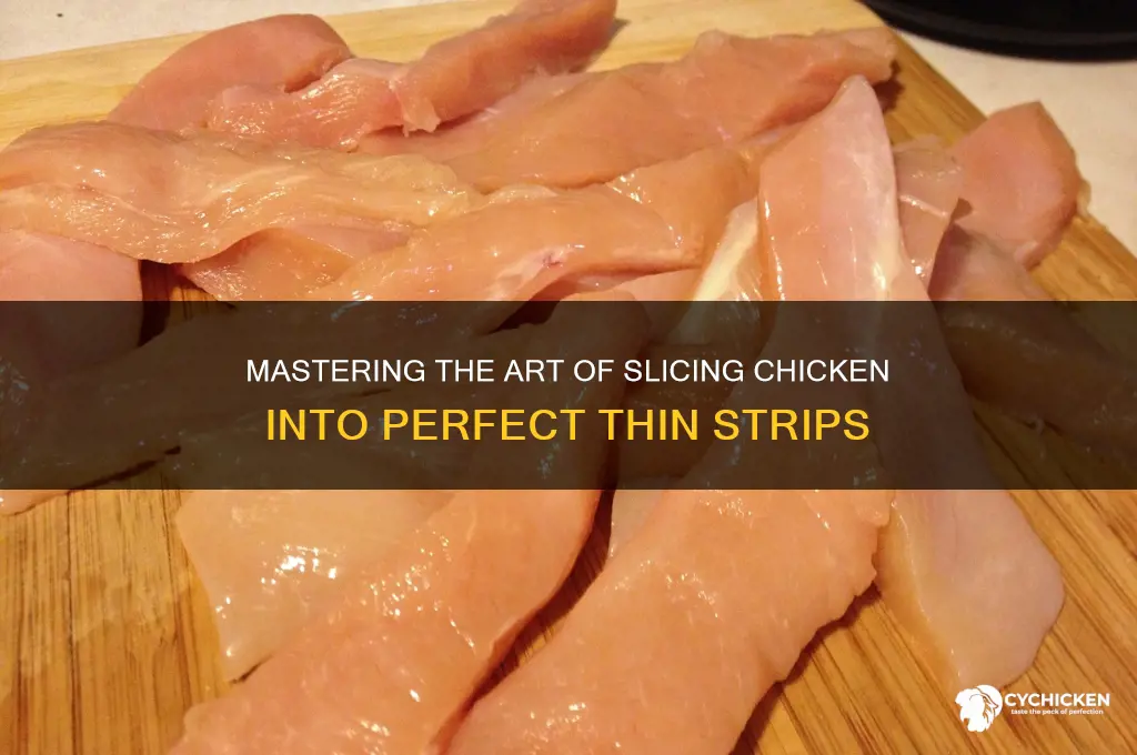 how to slice chicken into thin strips