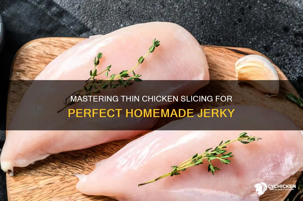 how to slice chicken very thin for jerky