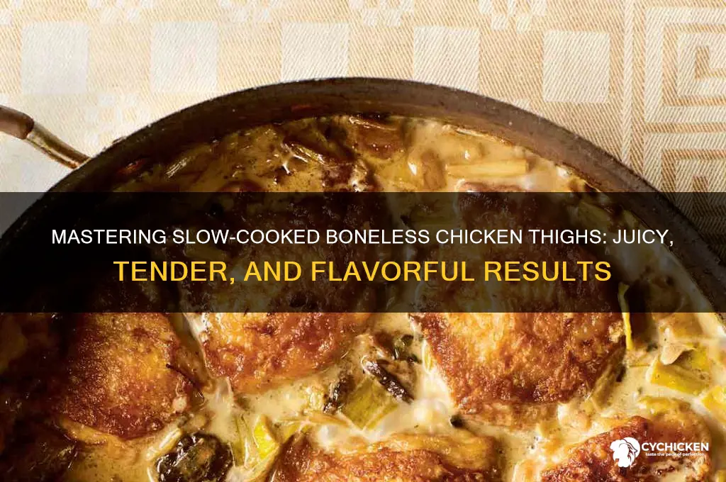 how to slow cook boneless chicken thighs