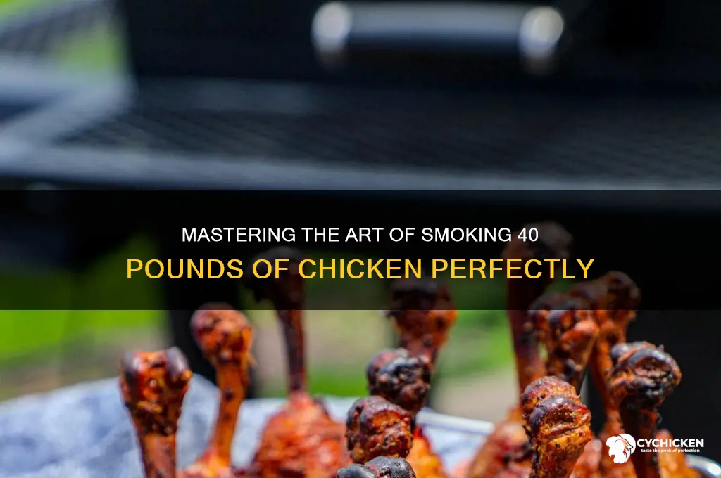 how to smoke 40 lbs of chicken