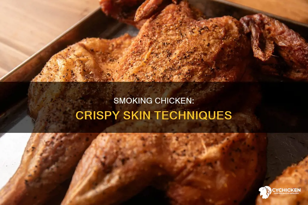 how to smoke a chicken with the skin crispy