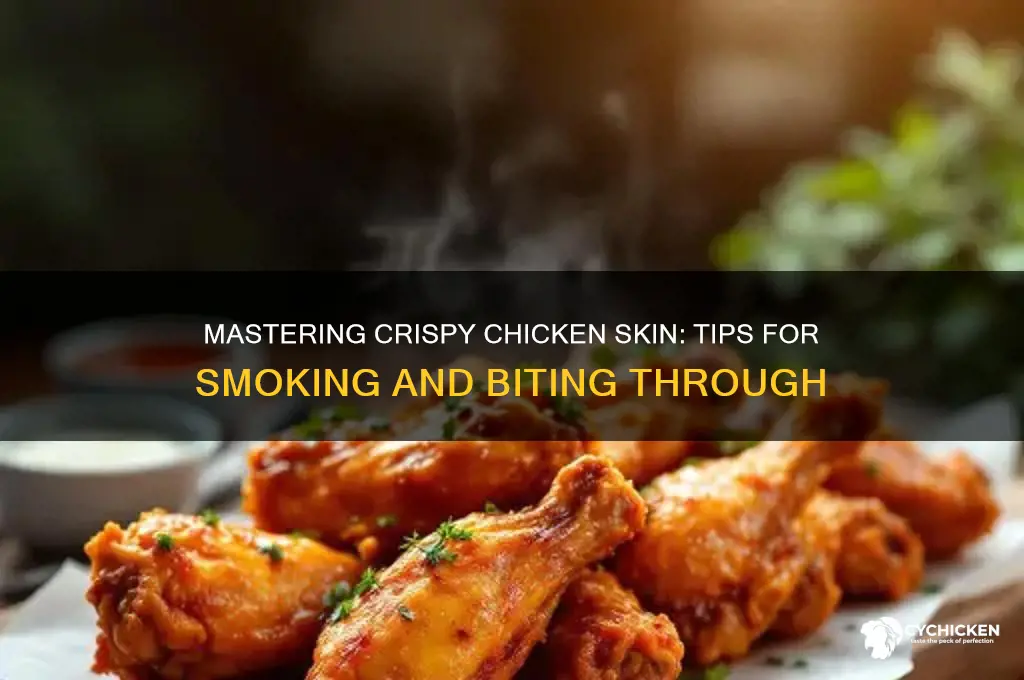 how to smoke bite through chicken skin