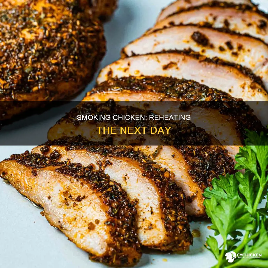 how to smoke chicken and reheat the next day