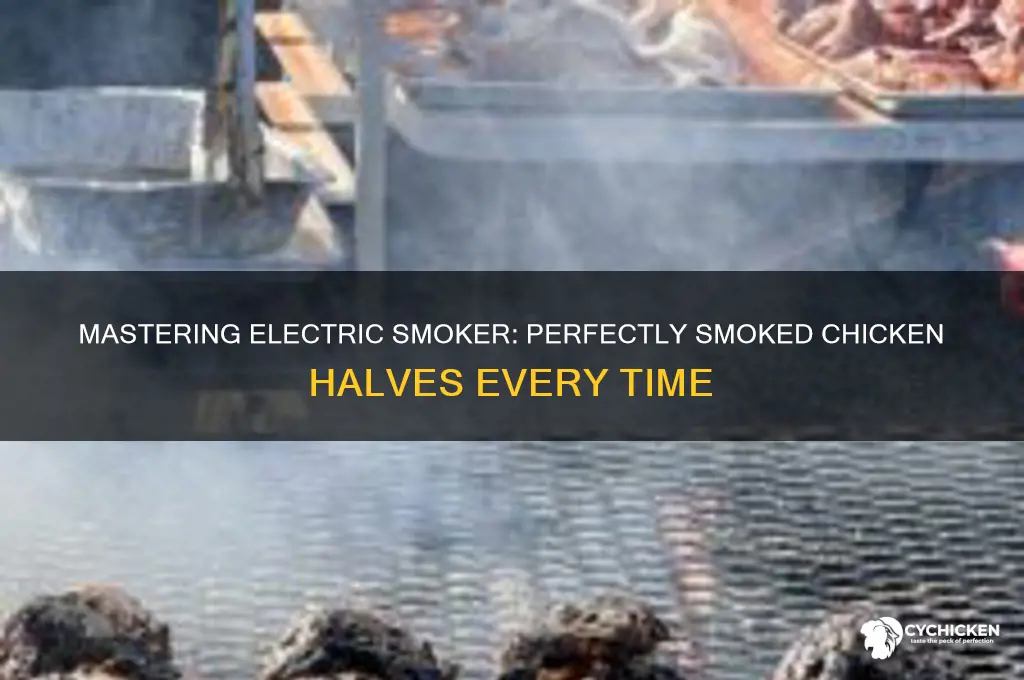 how to smoke chicken halves in electric smoker