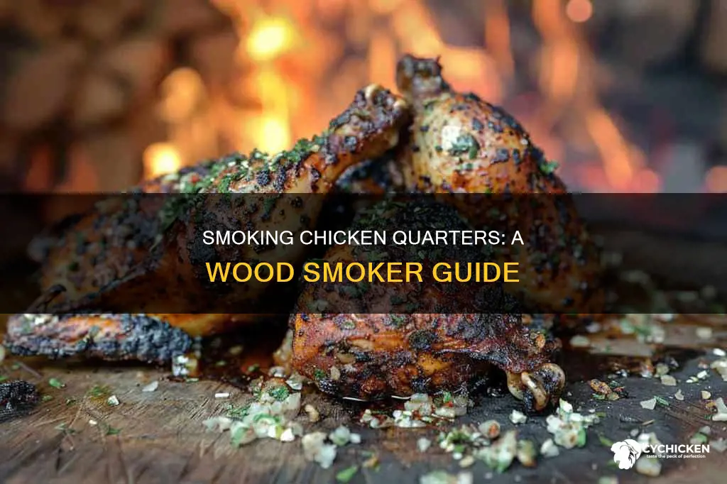 how to smoke chicken quarters in q wood smooker