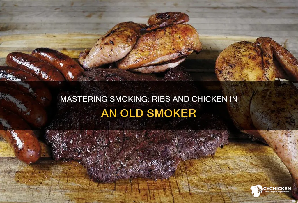 how to smoke ribs snd chicken in old smoker