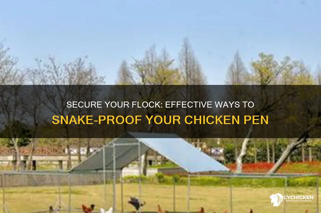 how to snake proof a chicken pen