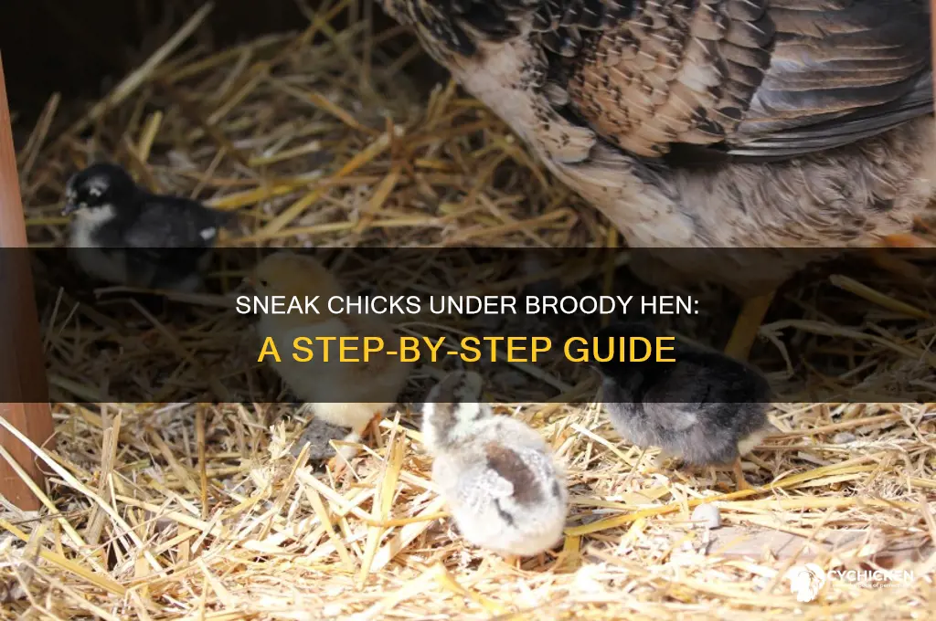 how to sneak chicks under a broody hen