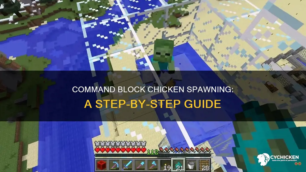 how to spawn a chicken with a command block
