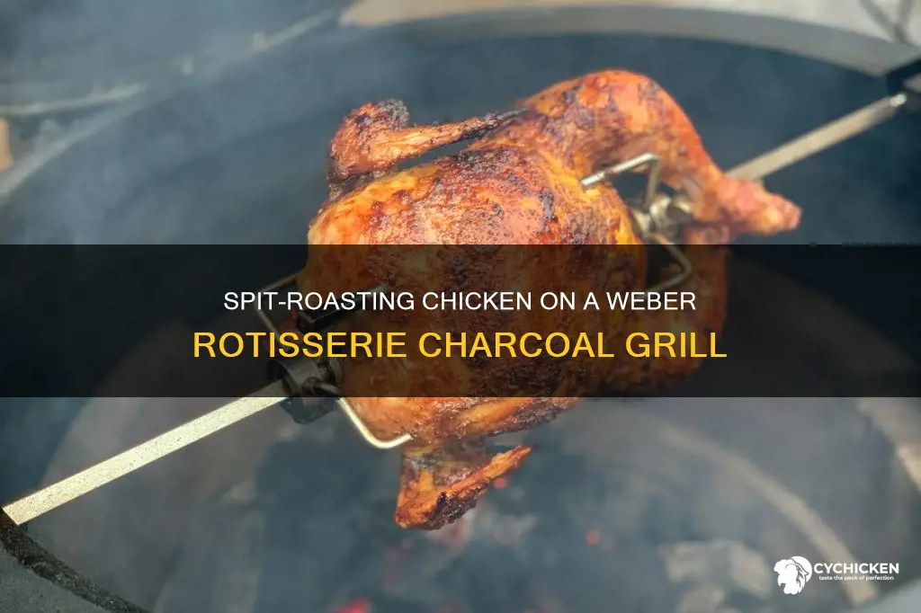 how to spit a chicken on my charcoal weber rotissarie