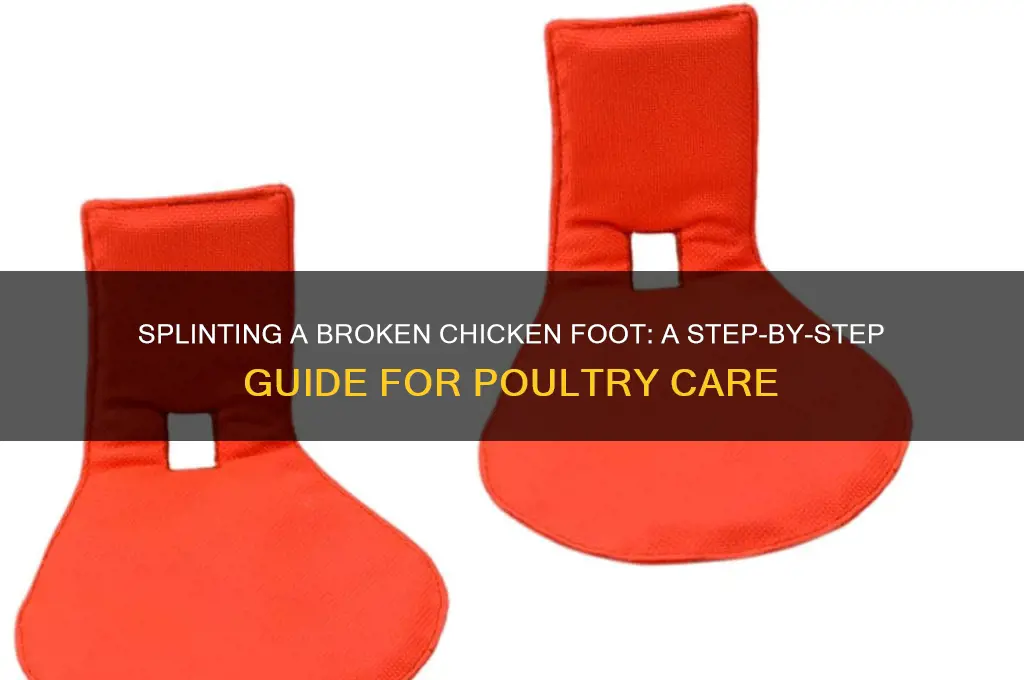 how to splint a broken chicken foot
