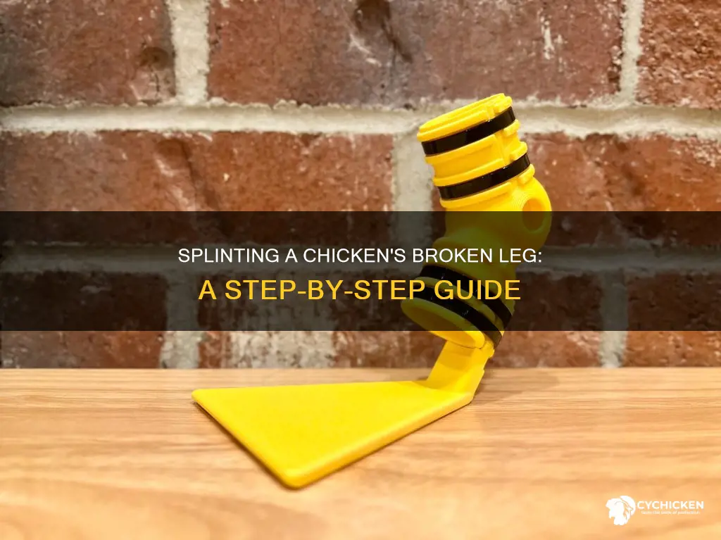 how to splint a broken leg on a chicken
