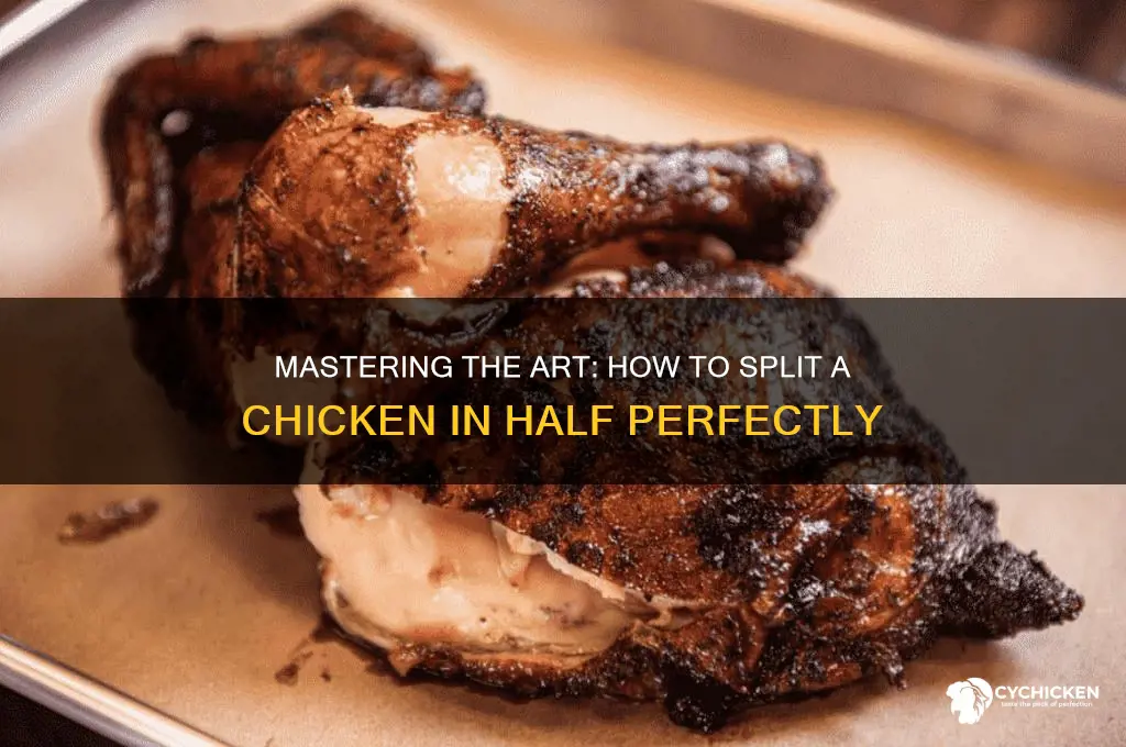 how to split a chicken in half