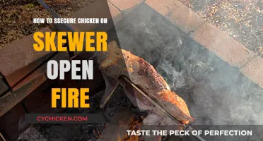 Mastering Open Fire Cooking: Securely Skewering Chicken for Perfect Results