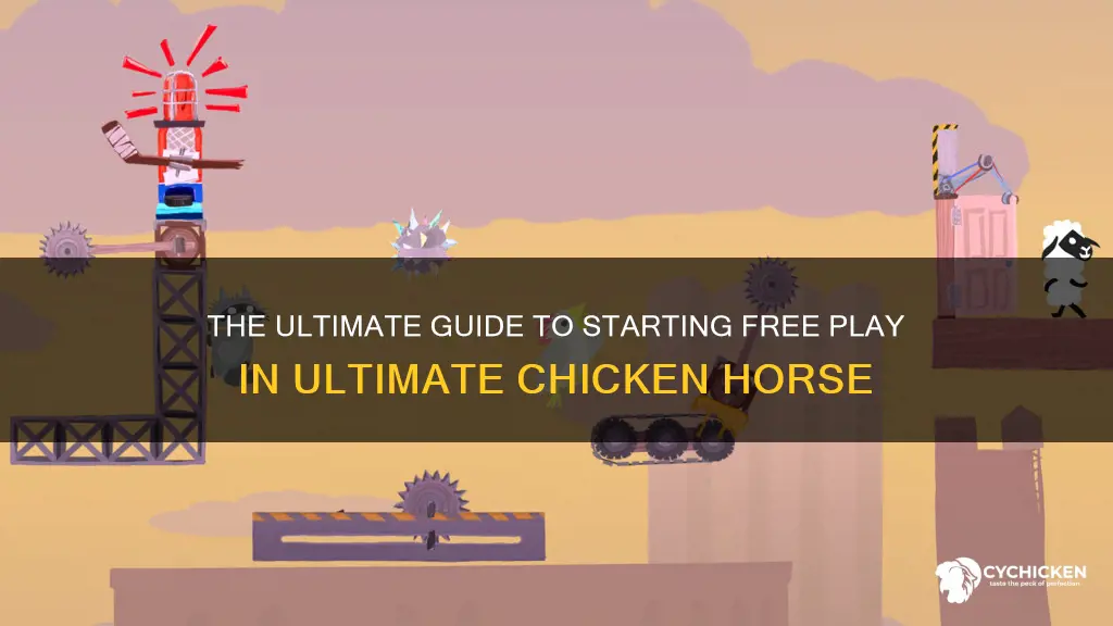 how to start free play round in ulitmate chicken horse