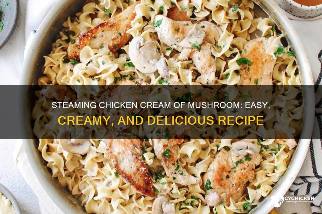 how to steam chicken cream of mushroom