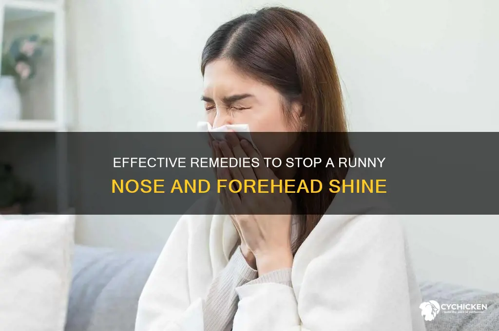 how to stop a runny nose forehead chick