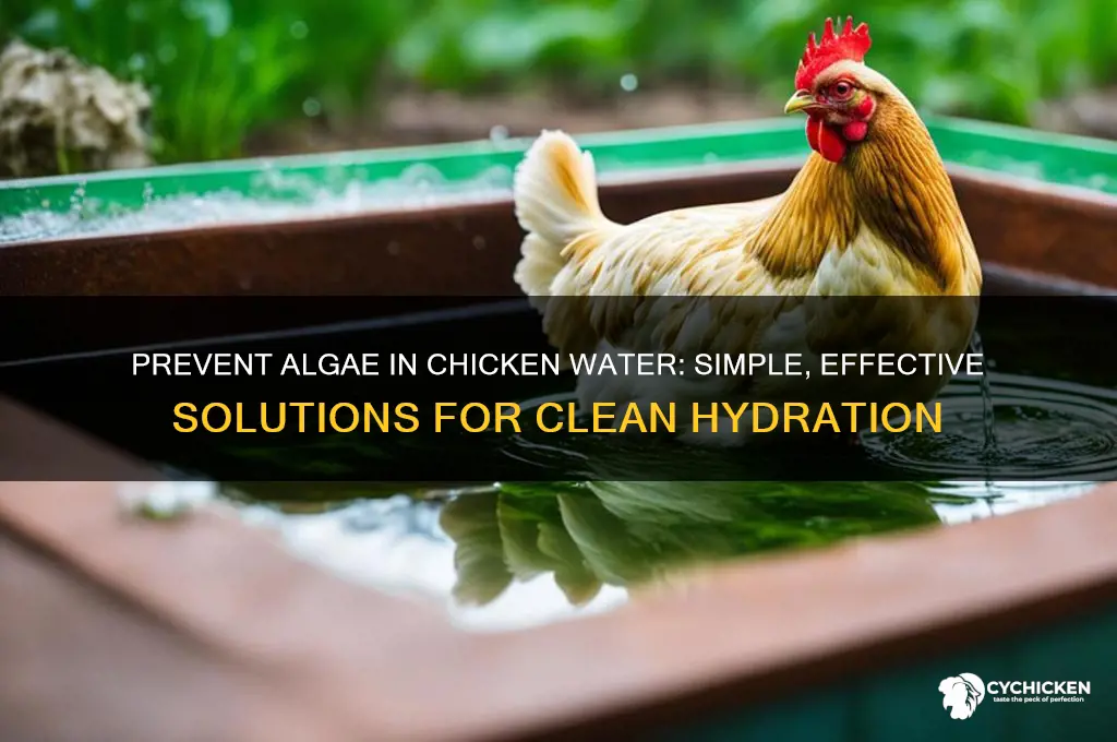 how to stop algae growth in chicken water