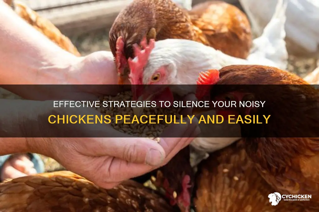 how to stop chicken from making noise