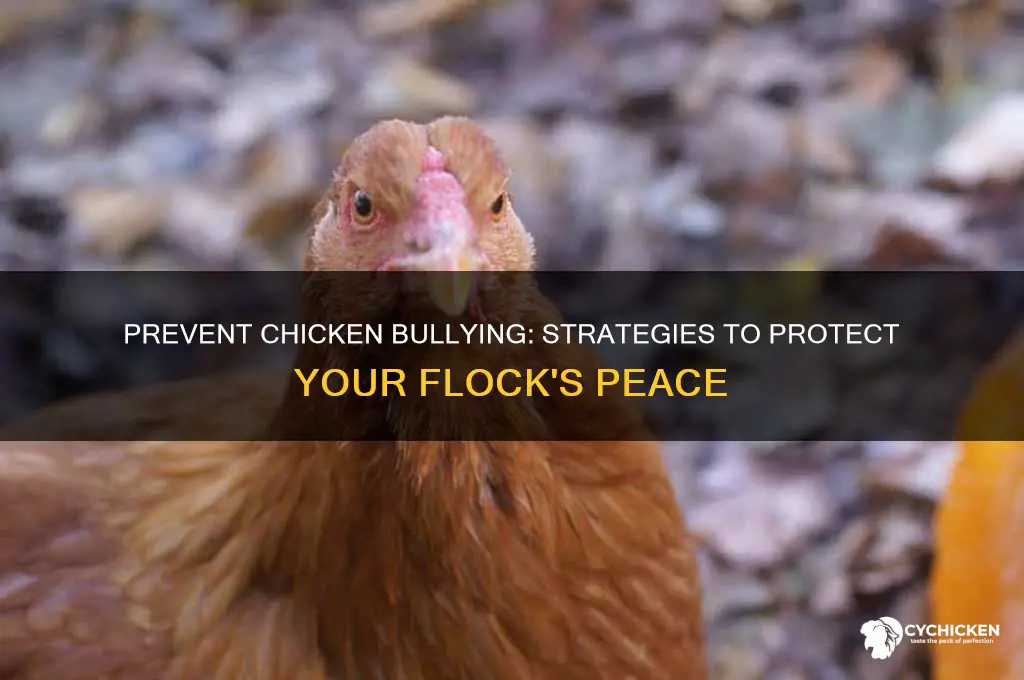 how to stop chickens from bullying one chicken