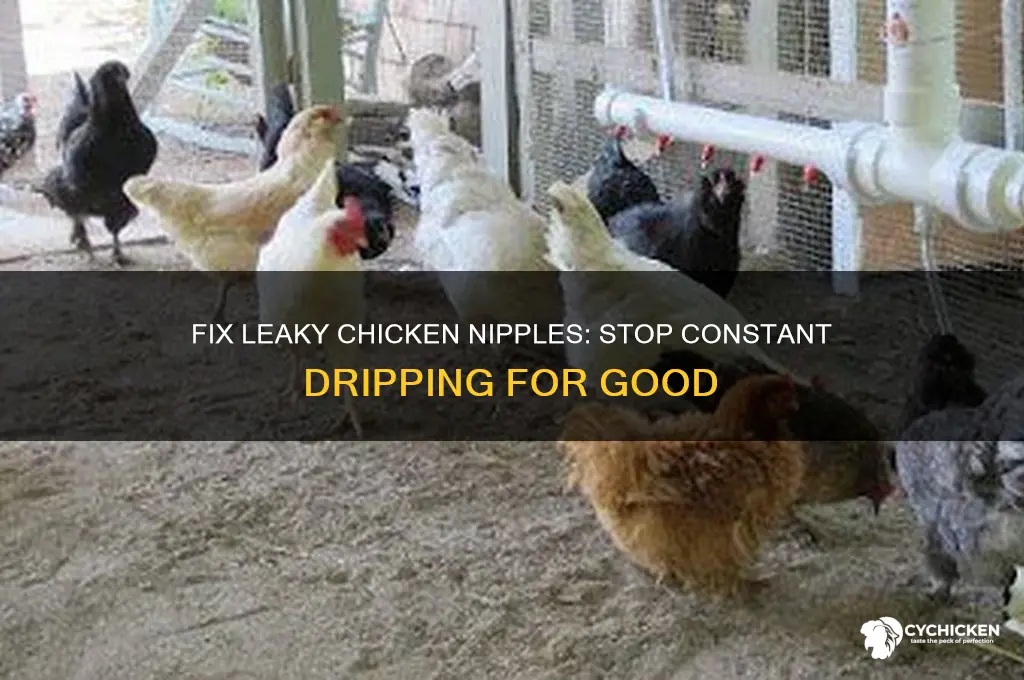 how to stop constant driping of chicken nipples
