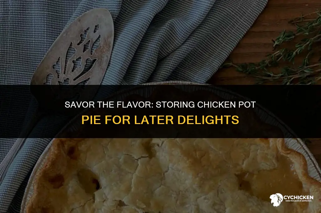 how to store a chicken pot pie