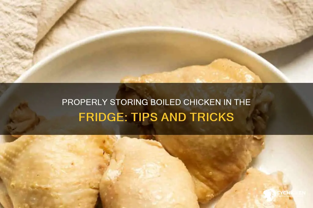 how to store boiled chicken in fridge