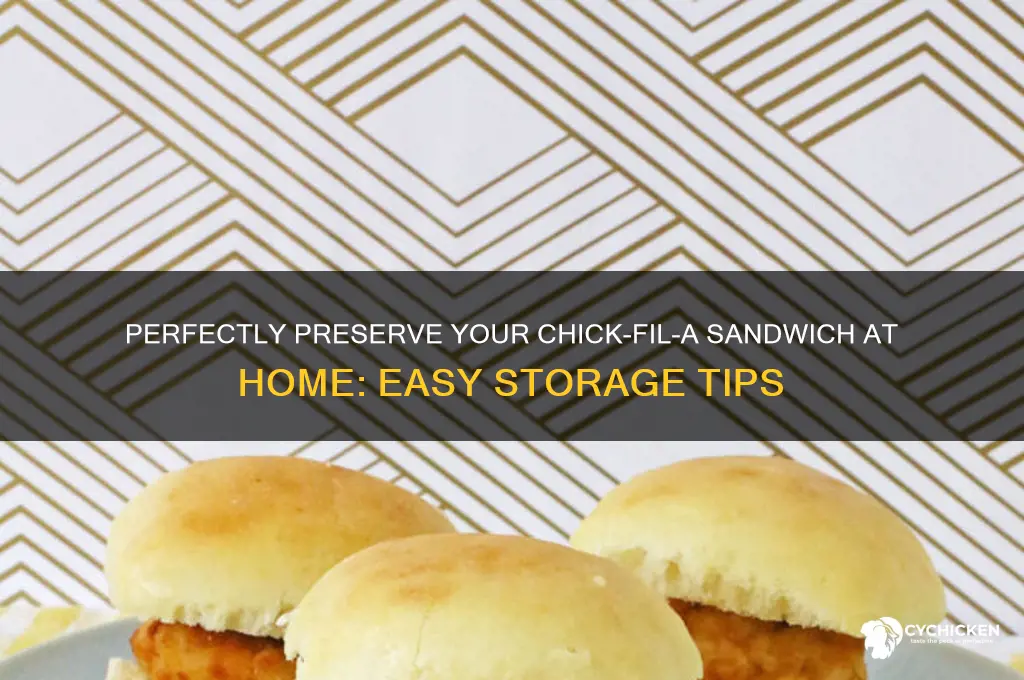 how to store chick fil a sandwich at home