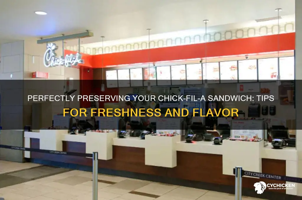 how to store chick fil a sandwich