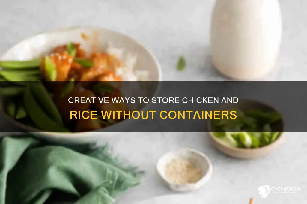 how to store chicken and rice without containers