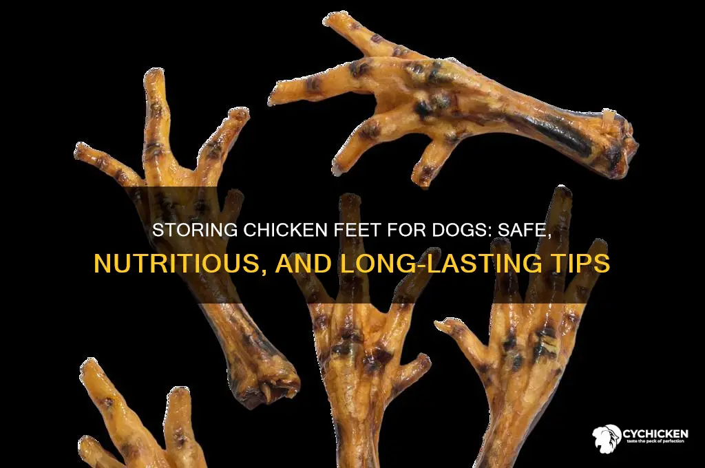 how to store chicken feet for dogs