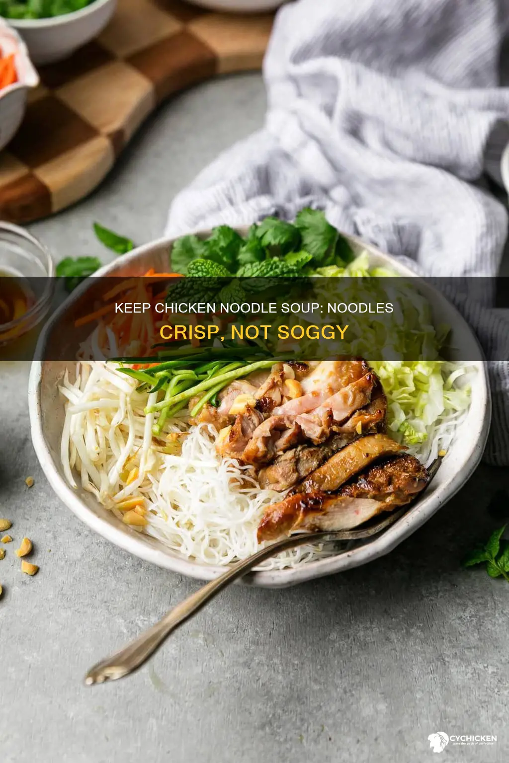 how to store chicken noodles without the noodles going soggy