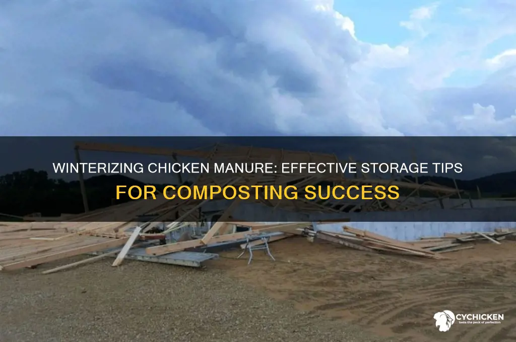 how to store composing chicken manure for winter