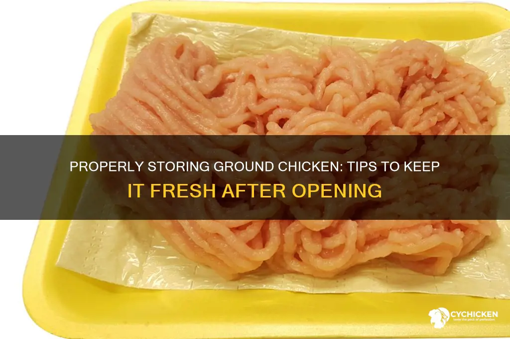how to store ground chicken after opening