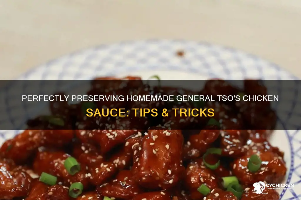 how to store home made tso chicken sauce