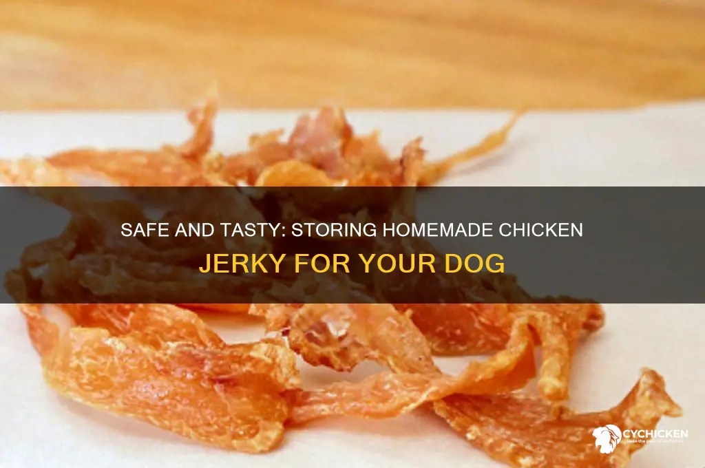 how to store homemade chicken jerky for dogs