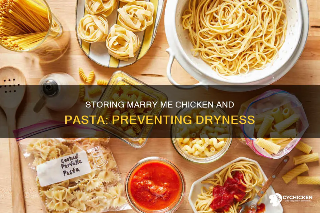 how to store marry me chicken so pasta doesnt dry