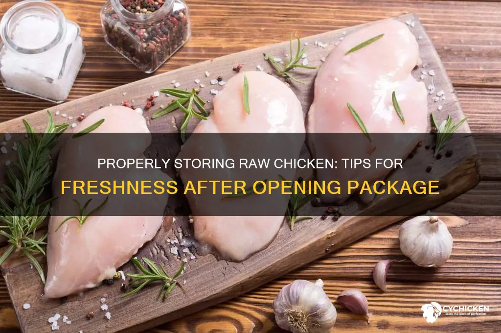 how to store raw chicken after opening package