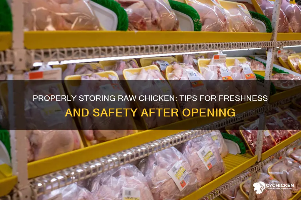 how to store raw chicken after opening