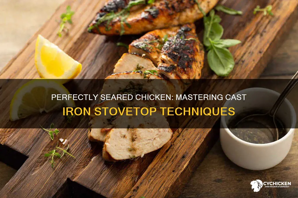 how to stovetop pan sear chicken cast iron