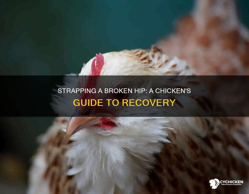 how to strap a broken hip in a chicken